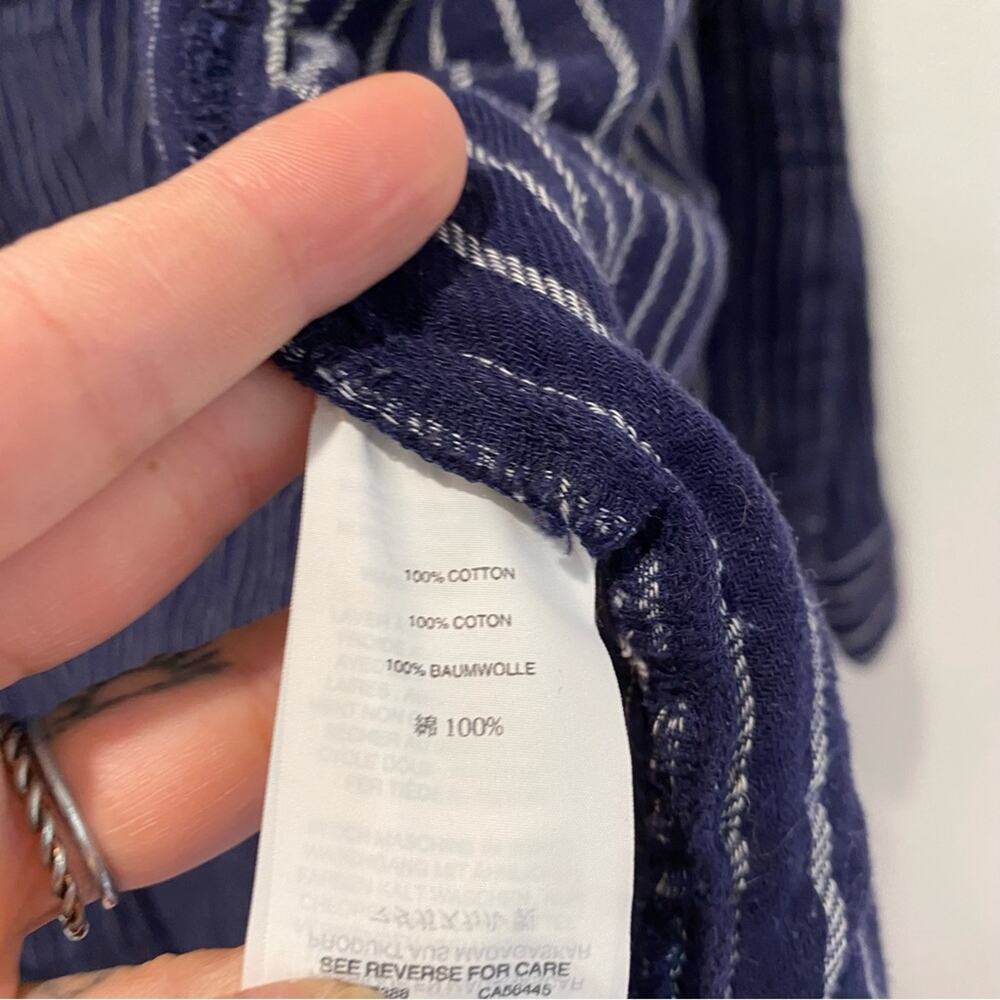 Madewell Women's Blue Striped Button Front Shirt sz XS - Picture 6 of 6